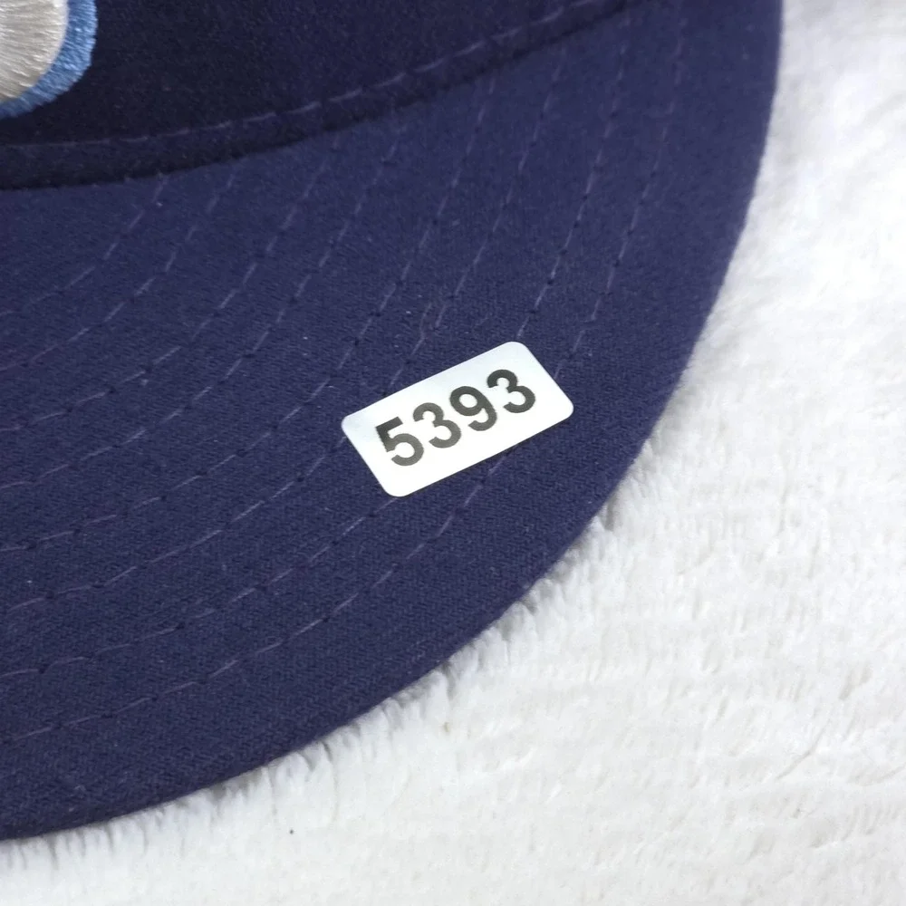 Tampa Bay Rays Hat On Field‎ Cap Fitted Mens 7 3/4 Blue MLB Baseball Made In USA
